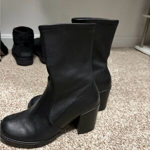 Stuart Weitzman Black Heeled Boots